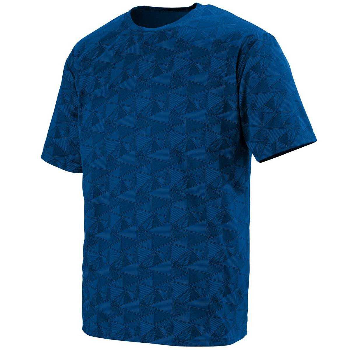 Augusta 1795 Elevate Wicking T-Shirt - Royal Black Print - HIT a Double