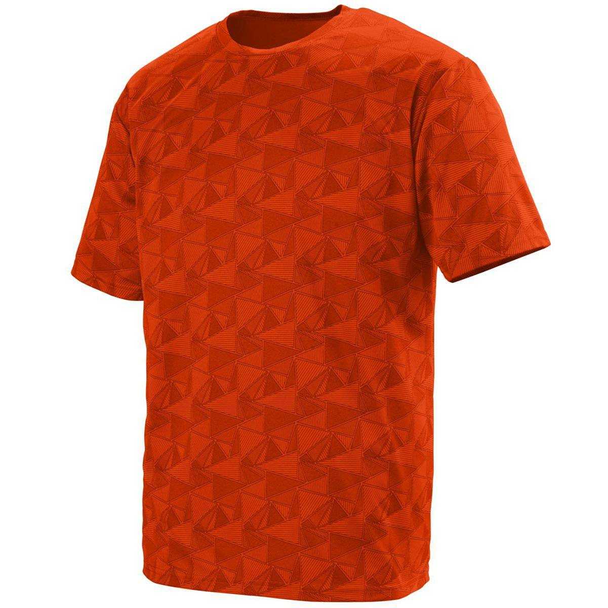 Augusta 1796 Elevate Wicking T-Shirt - Youth - Orange Black Print - HIT a Double
