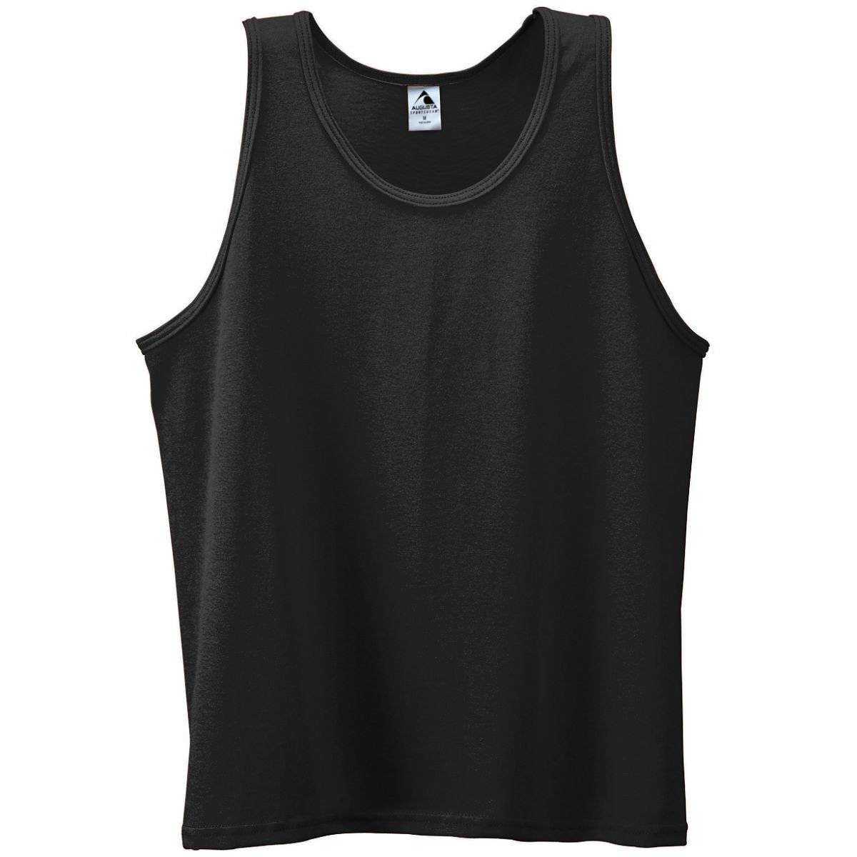 Augusta 180 Poly Cotton Athletic Tank - Black - HIT a Double