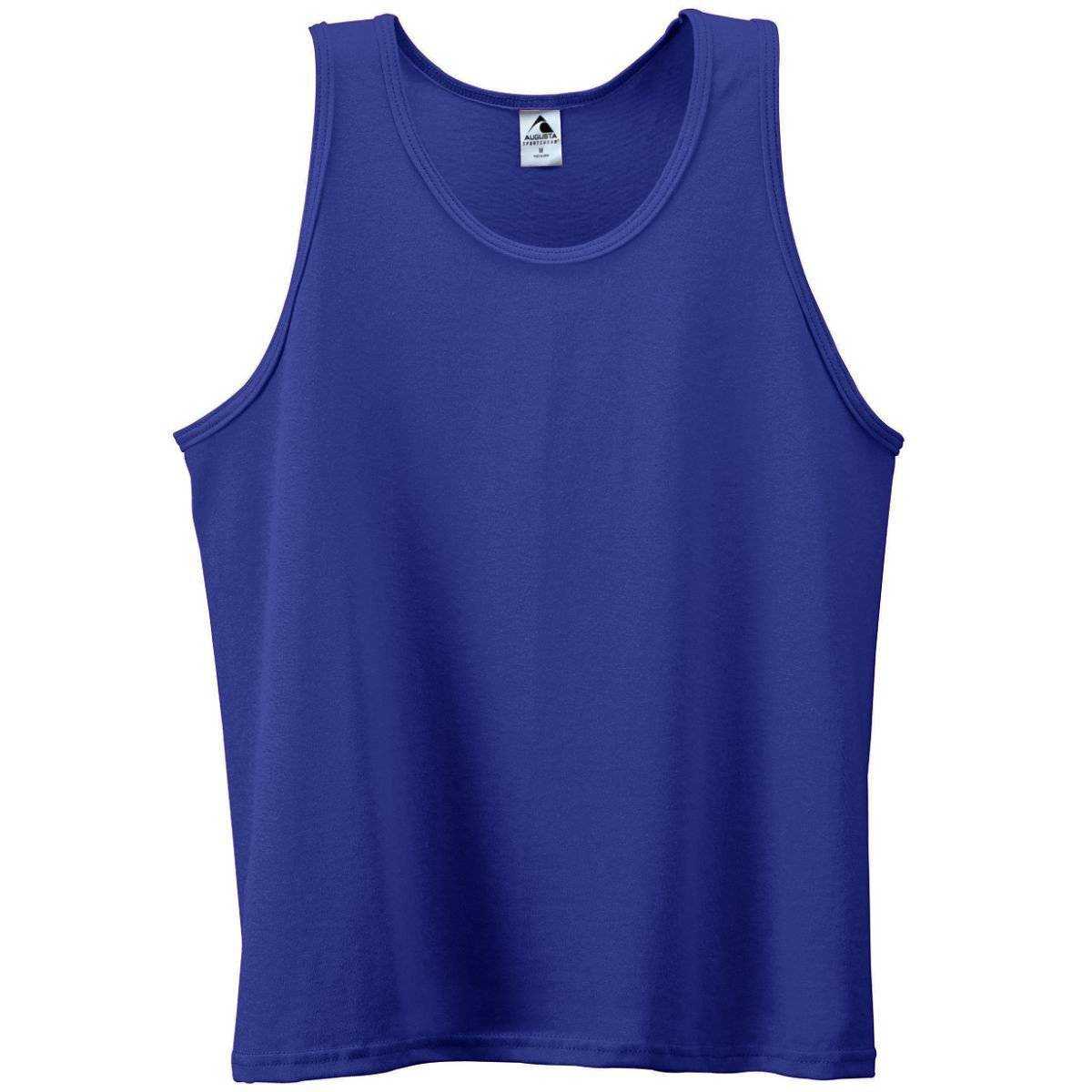 Augusta 180 Poly Cotton Athletic Tank - Purple - HIT a Double
