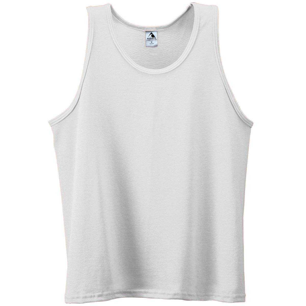 Augusta 180 Poly Cotton Athletic Tank - White - HIT a Double