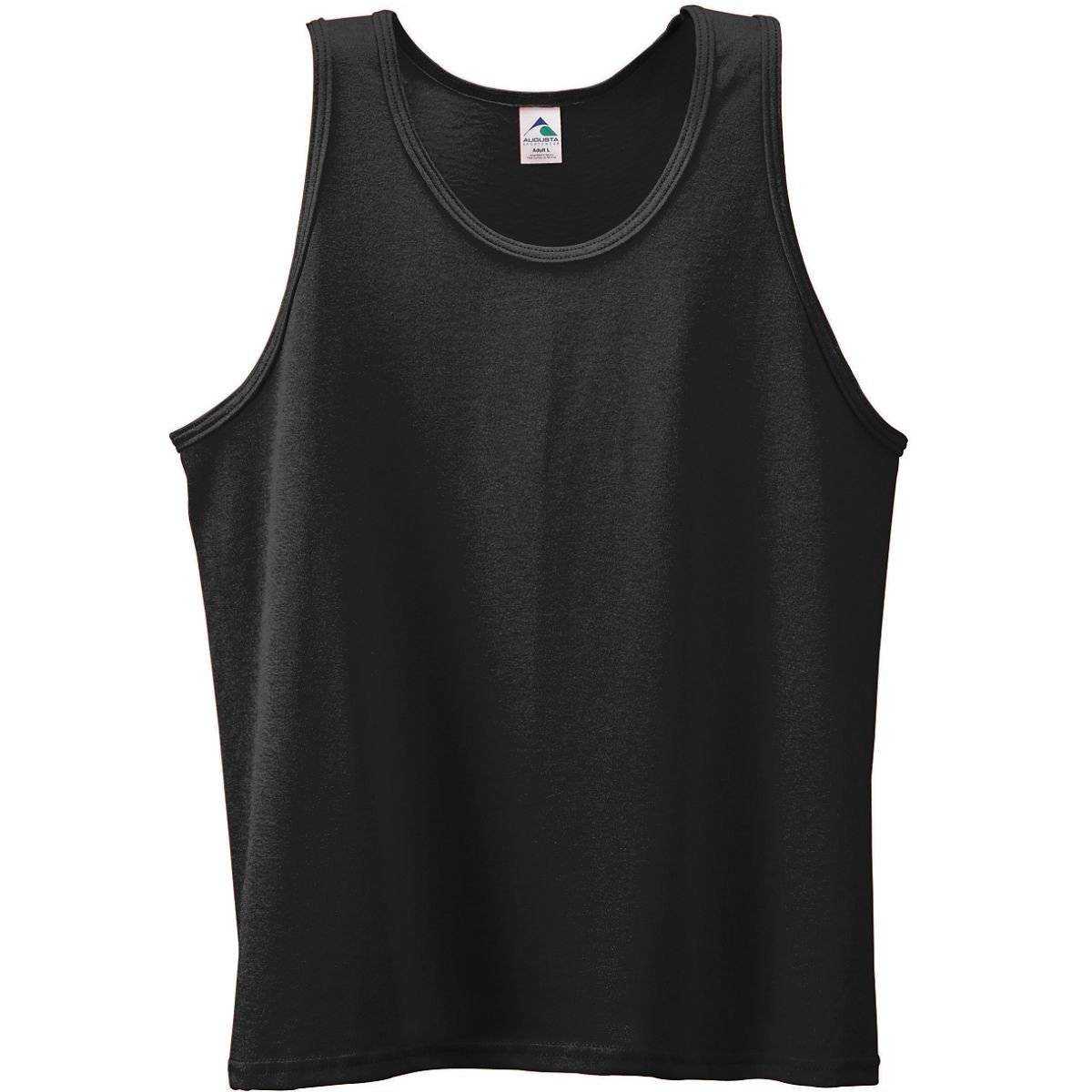 Augusta 181 Youth Poly/Cotton Athletic Tank - Black - HIT a Double