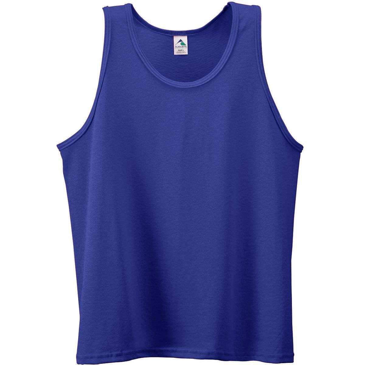 Augusta 181 Youth Poly/Cotton Athletic Tank - Purple - HIT a Double