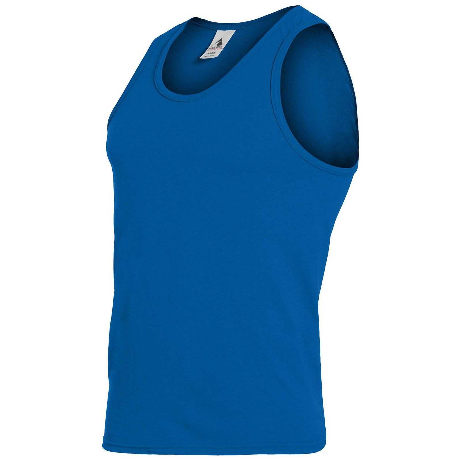 Augusta 181 Youth Poly/Cotton Athletic Tank - Royal - HIT a Double