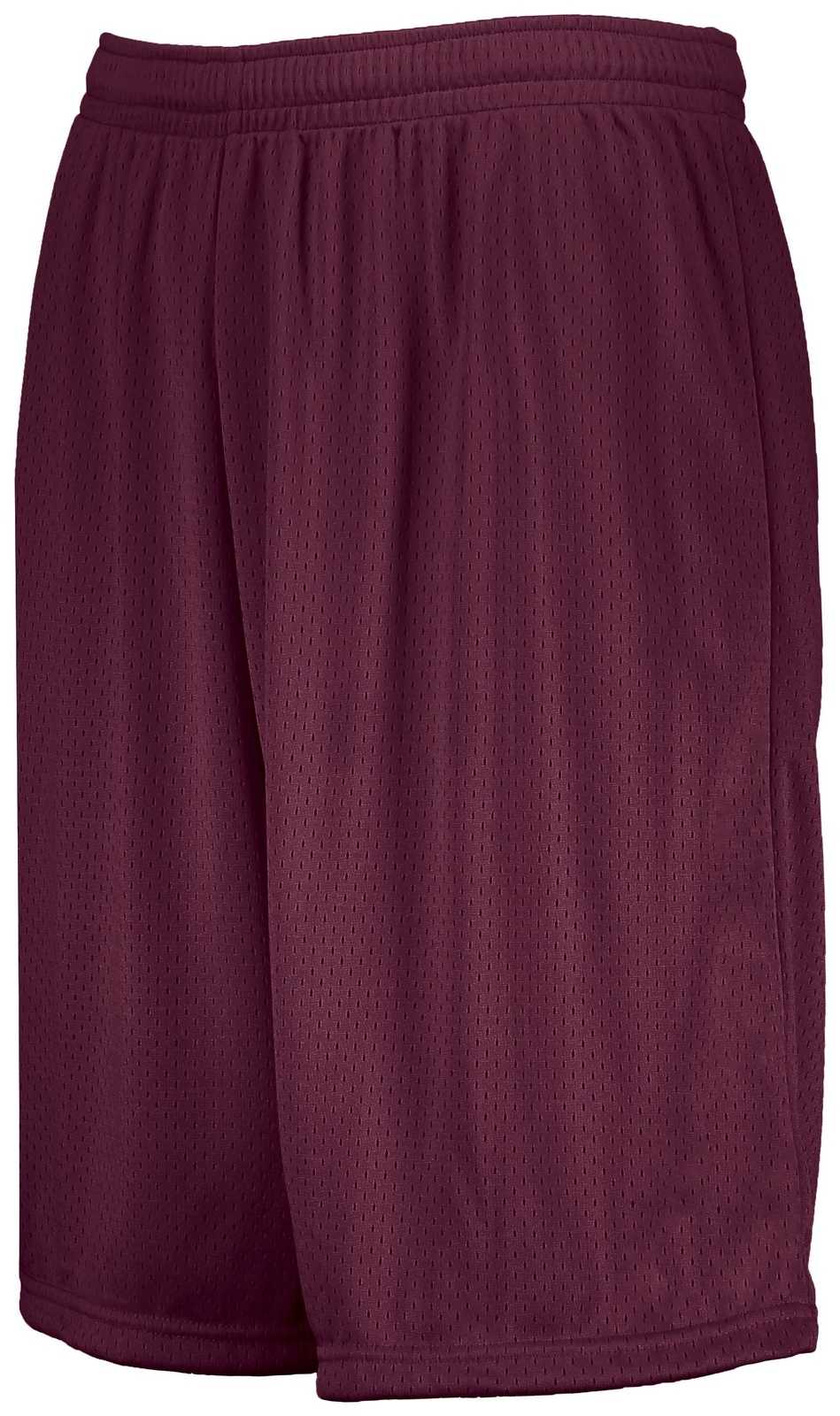 Augusta 1844 9-Inch Modified Mesh Shorts - Maroon (Hlw) - HIT a Double
