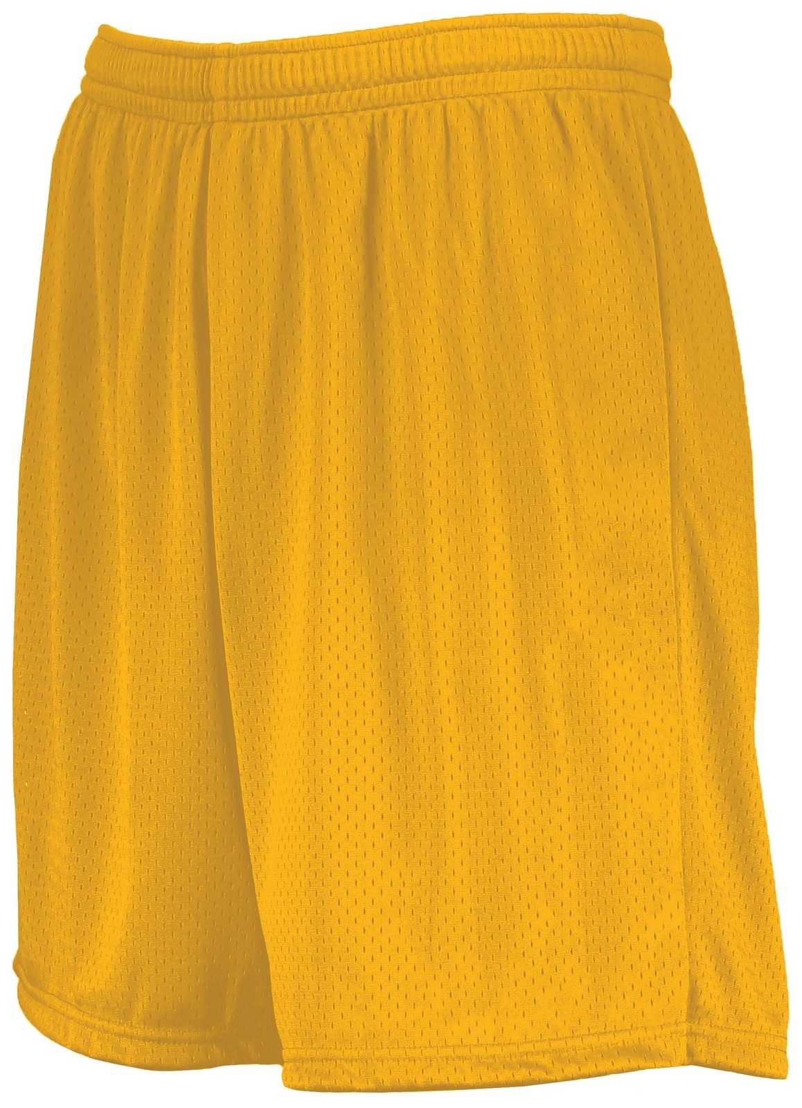 Augusta 1851 Youth Modified Mesh Shorts - Gold - HIT a Double