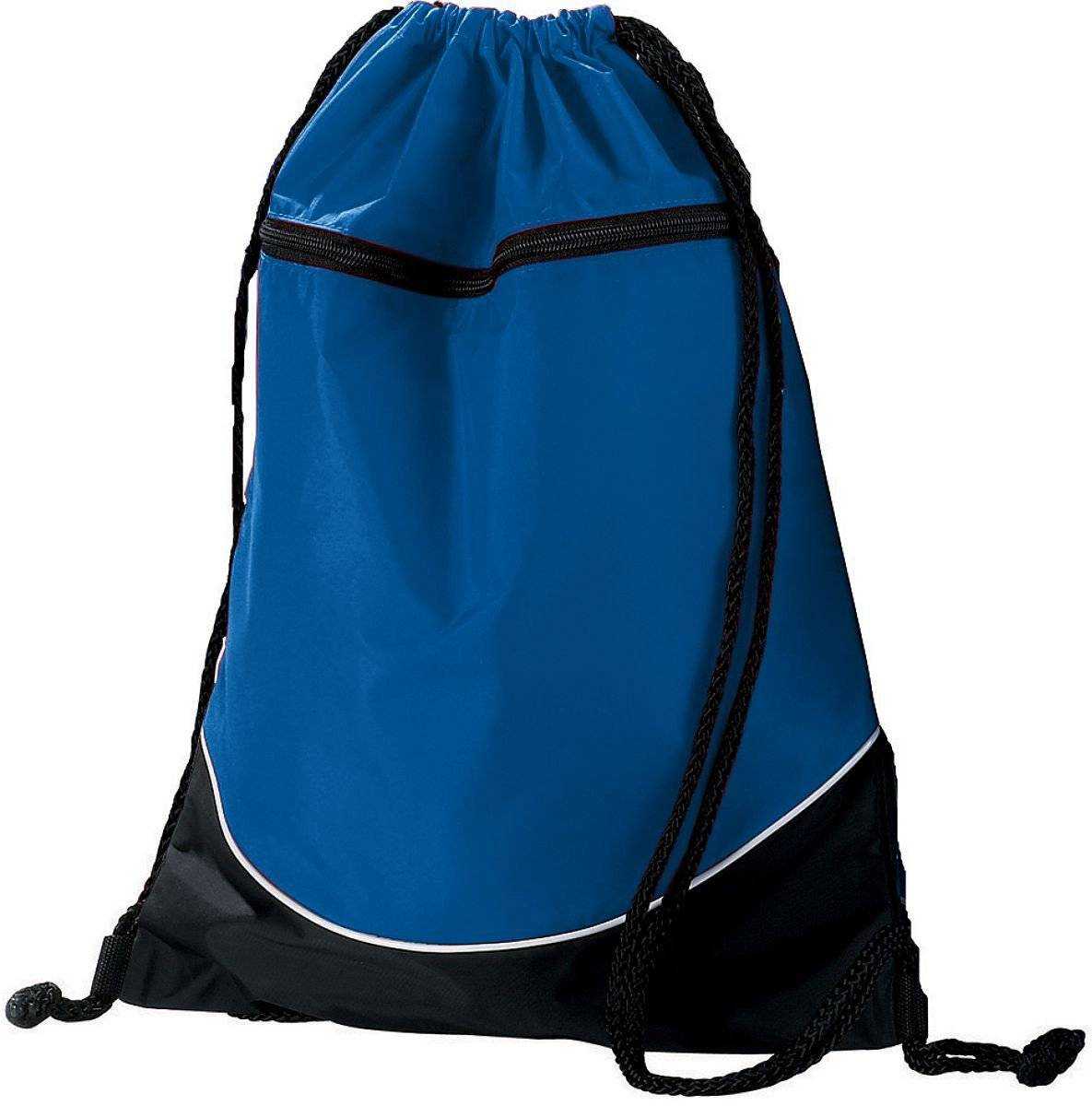 Augusta 1920 Tri-Color Drawstring Backpack - Royal Black White - HIT a Double