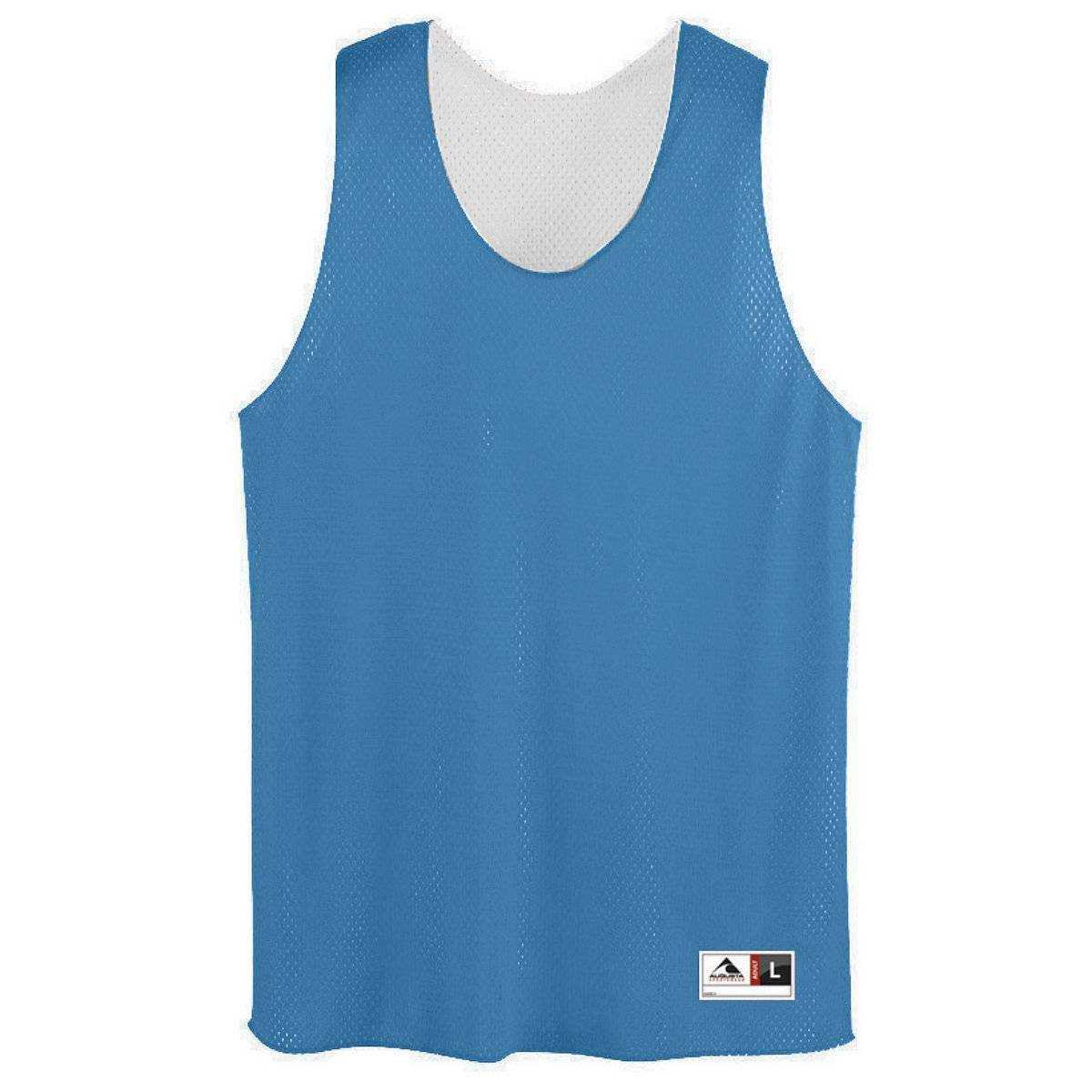 Augusta 197 Tricot Mesh Reversible Tank - Columbia Blue White - HIT a Double