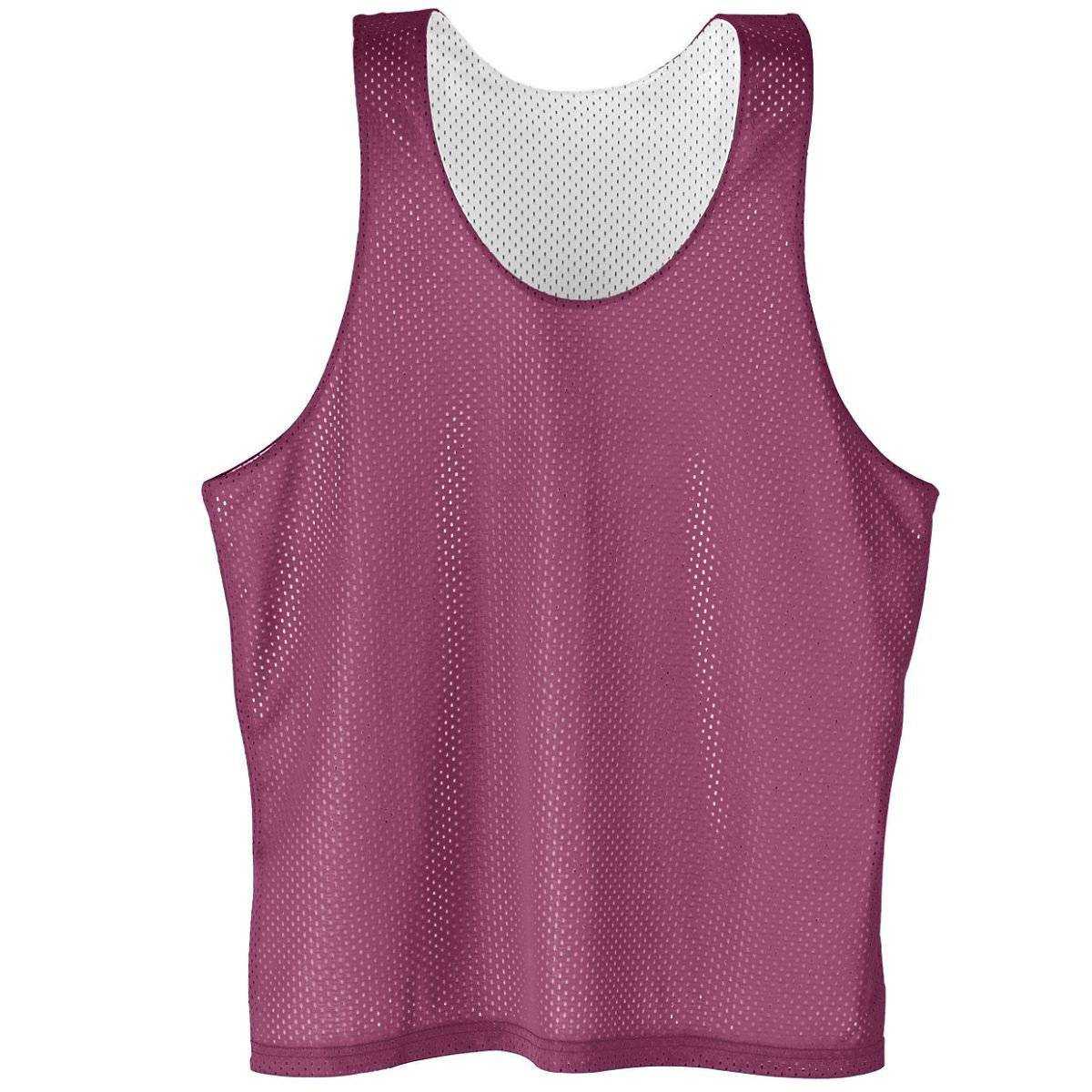 Augusta 207 Reversible Tricot Mesh Lacrosse Tank - Maroon White - HIT a Double