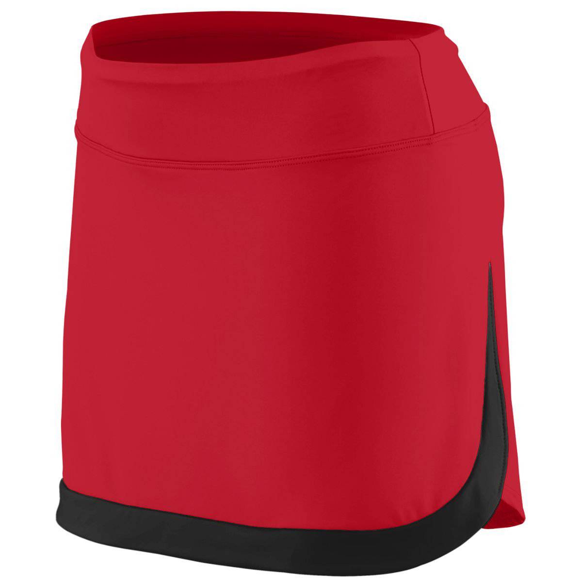 Augusta 2410 Ladies Action Color Block Skort - Red Black - HIT a Double