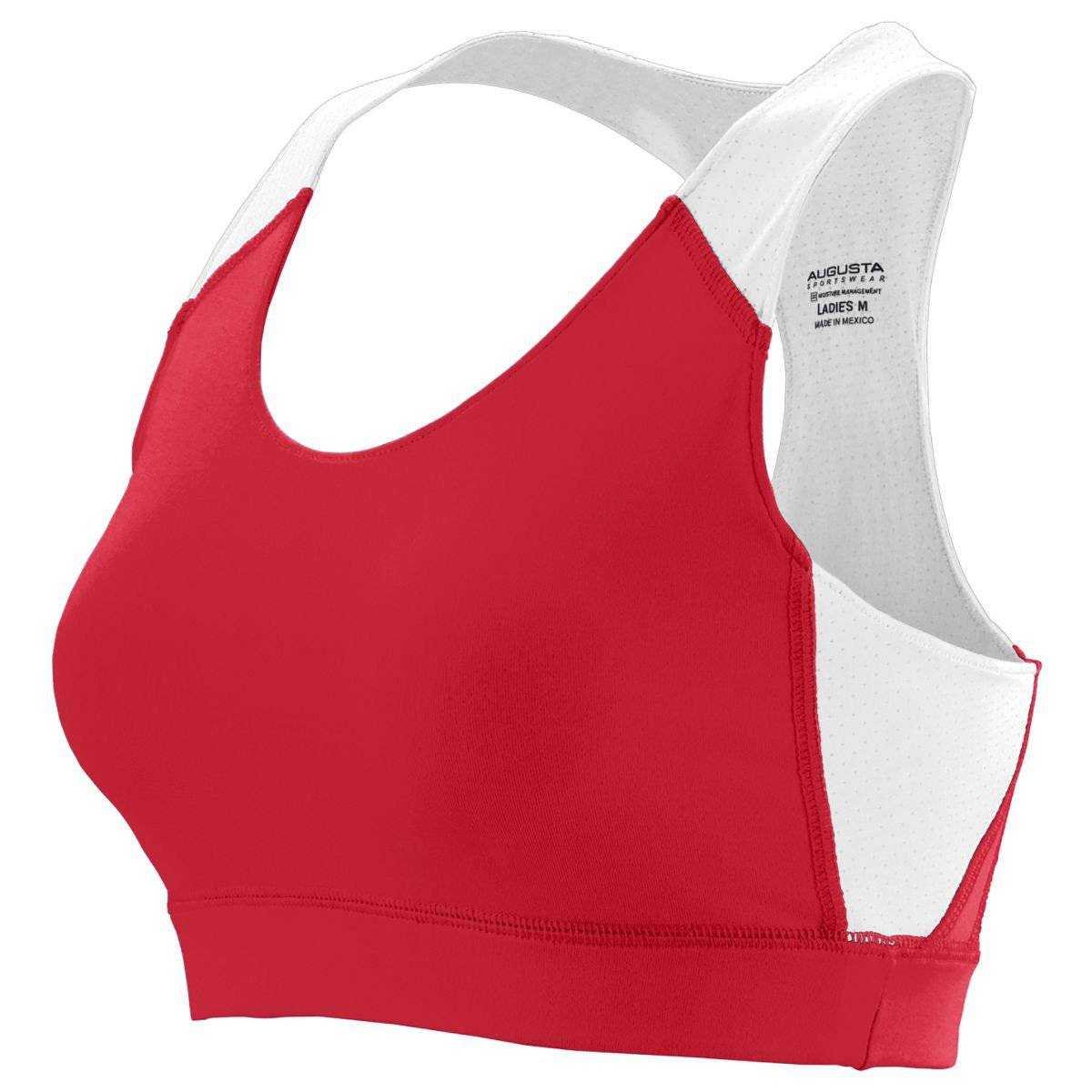Augusta 2417 Ladies All Sport Sports Bra - Red White - HIT a Double