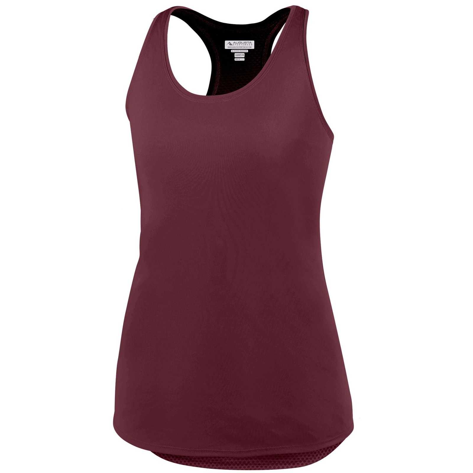 Augusta 2434 Ladies Sojourner Tank - Maroon - HIT a Double