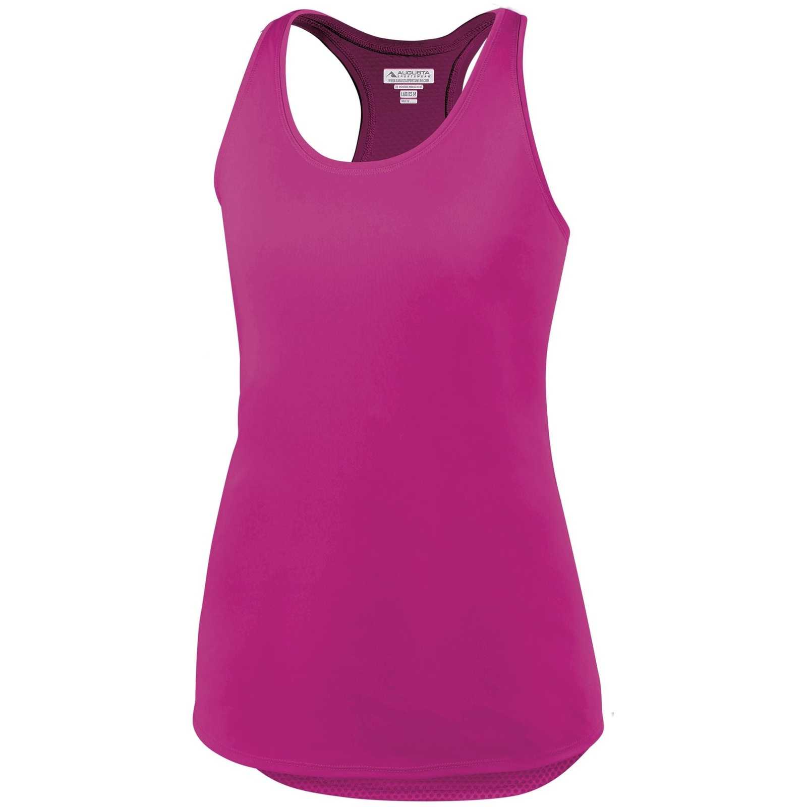 Augusta 2434 Ladies Sojourner Tank - Power Pink - HIT a Double