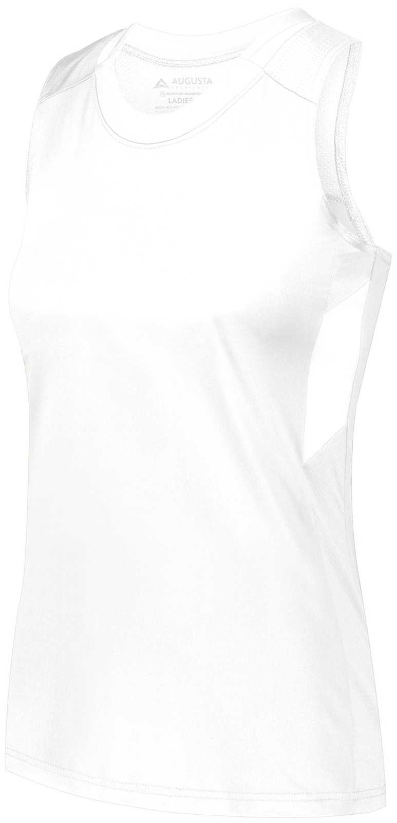 Augusta 2437 Girls Crossover Tank - White White - HIT a Double