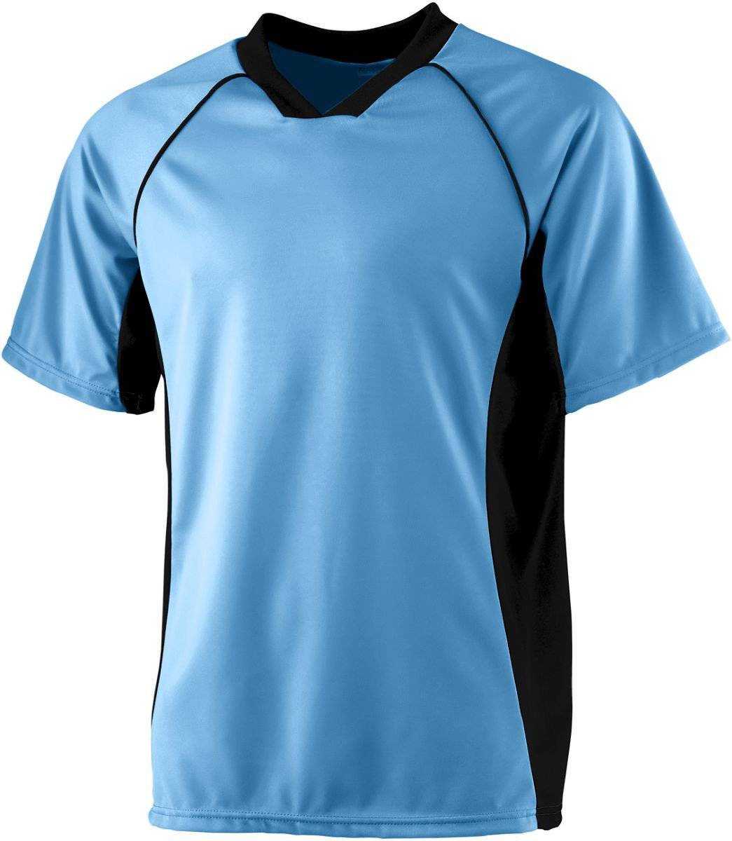 Augusta 243 Wicking Soccer Shirt - Columbia Blue Black - HIT a Double