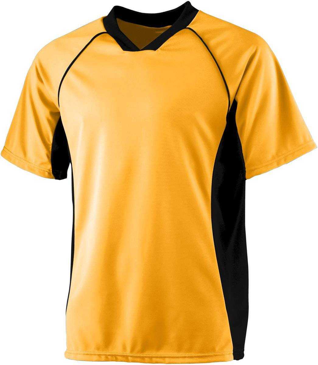 Augusta 243 Wicking Soccer Shirt - Gold Black - HIT a Double