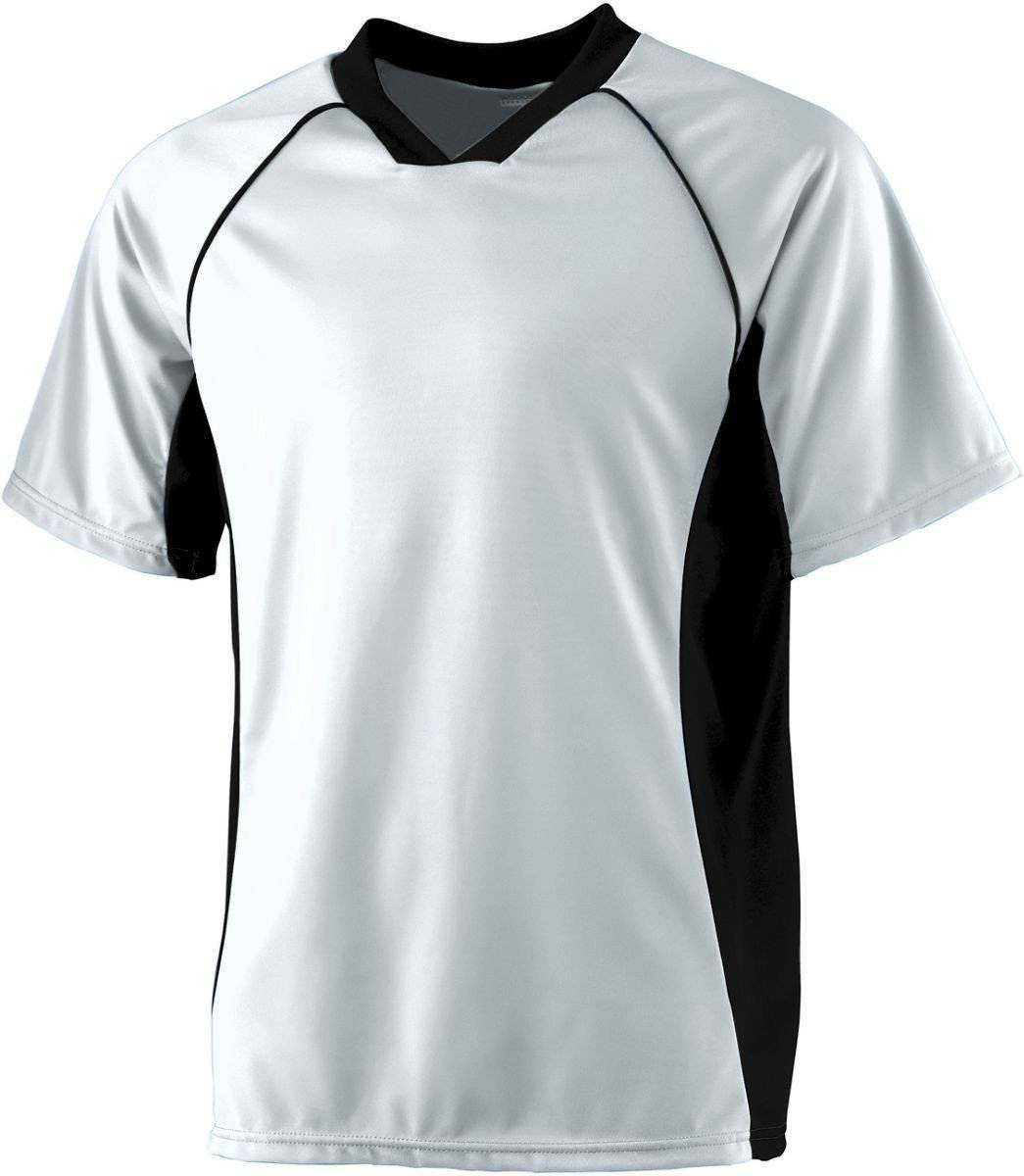 Augusta 243 Wicking Soccer Shirt - Light Gray Black - HIT a Double