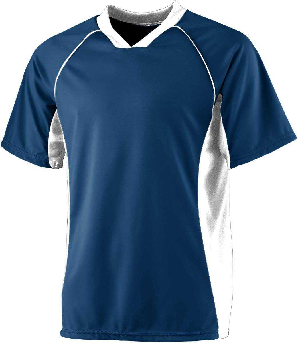Augusta 243 Wicking Soccer Shirt - Navy White - HIT a Double