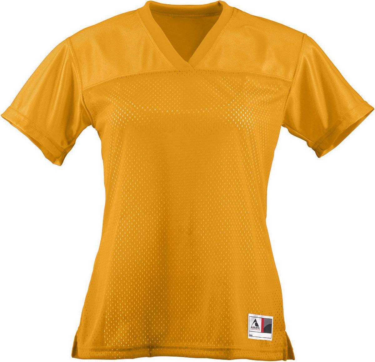 Augusta 250 Ladies Junior Fit Replica Football Tee - Gold - HIT a Double