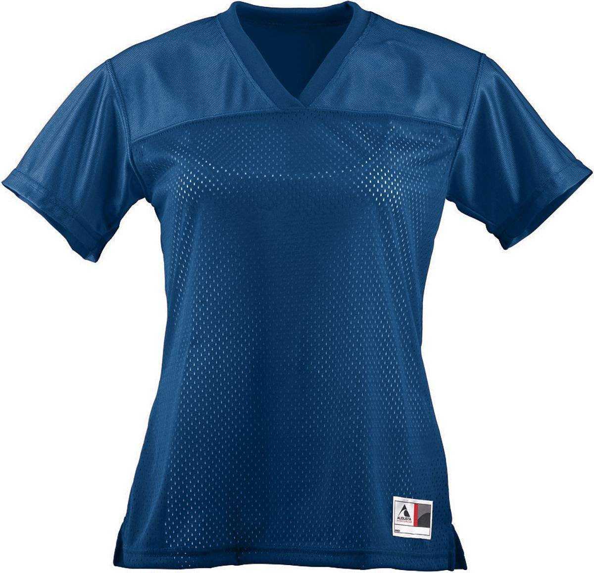 Augusta 250 Ladies Junior Fit Replica Football Tee - Navy - HIT a Double