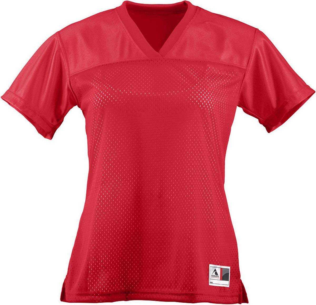 Augusta 250 Ladies Junior Fit Replica Football Tee - Red - HIT a Double