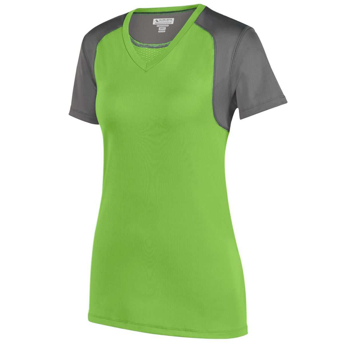 Augusta 2517 Ladies Astonish Jersey - Lime Graphite - HIT a Double