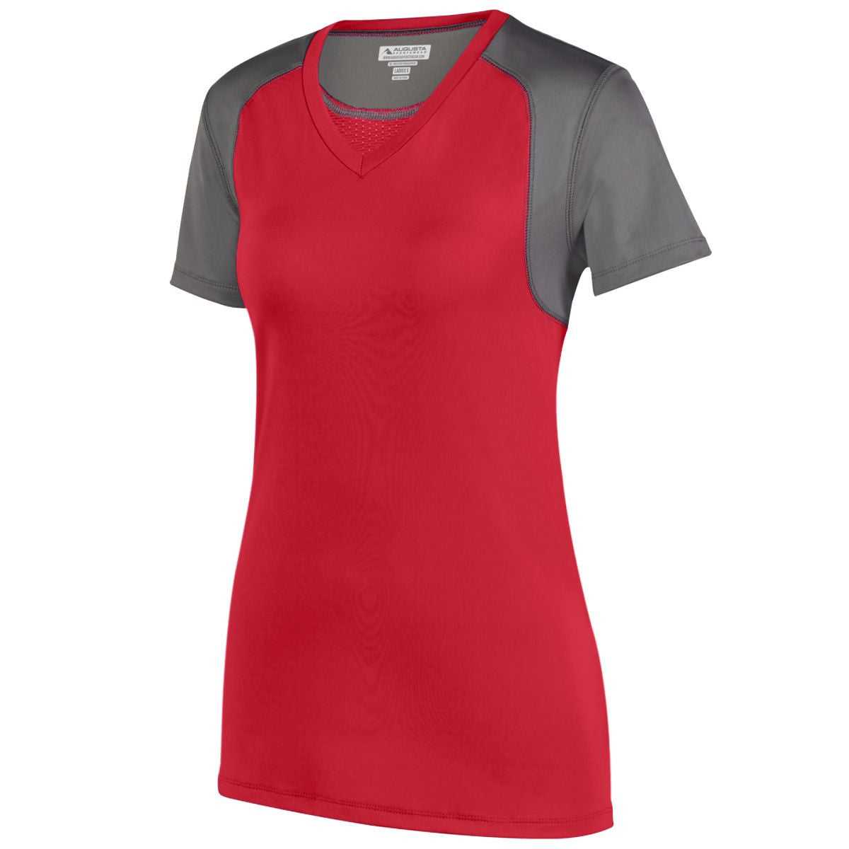 Augusta 2517 Ladies Astonish Jersey - Red Graphite - HIT a Double