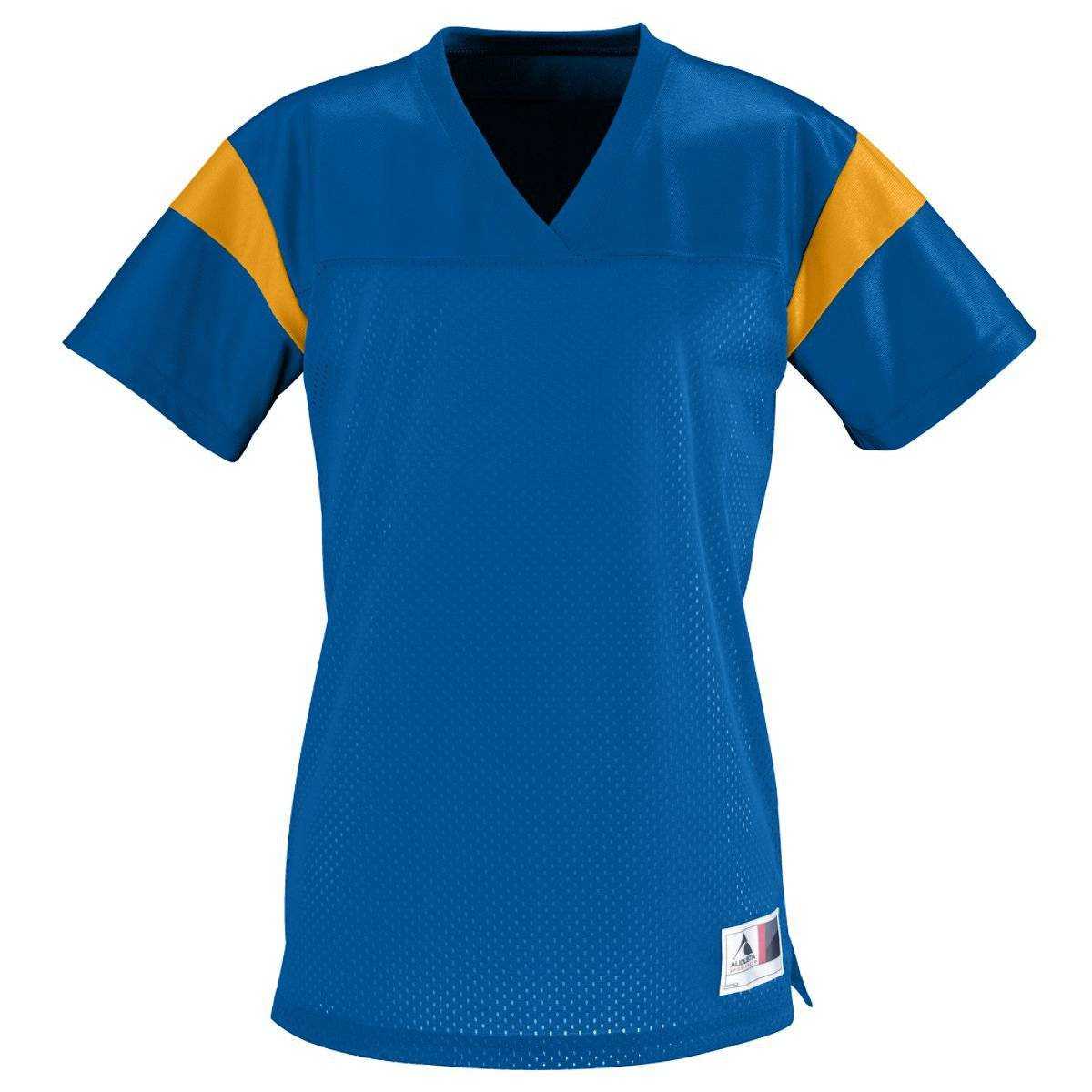 Augusta 252 Ladies Junior Fit Pep Rally Replica Tee - Royal Gold - HIT a Double