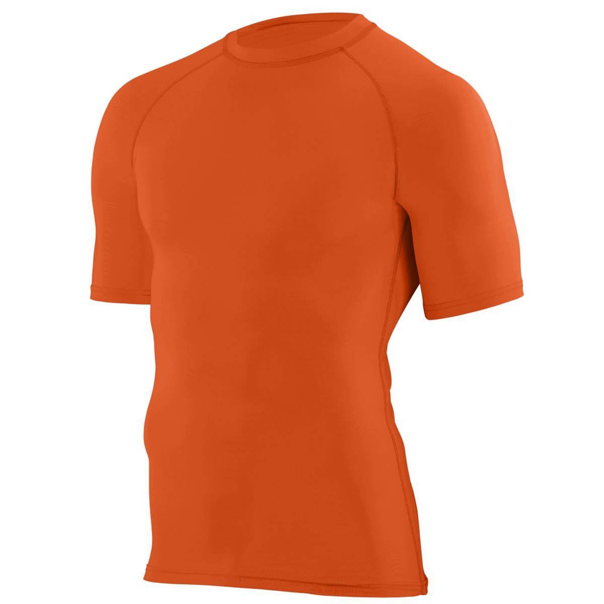 Augusta 2600 Hyperform Compression Short Sleeve Shirt - Orange - HIT a Double