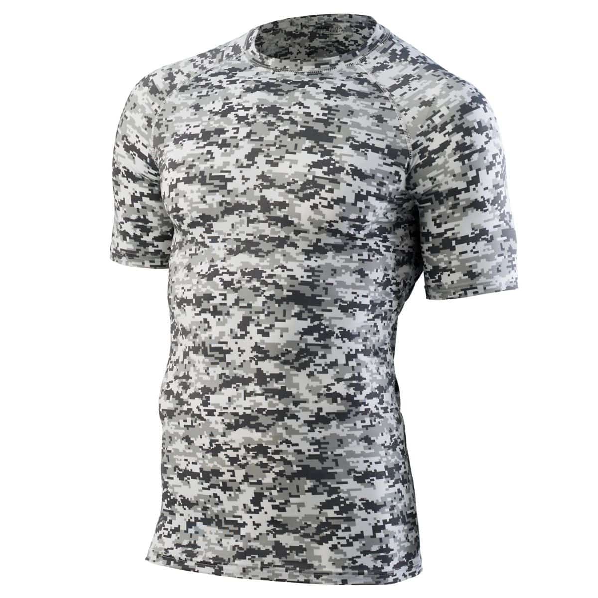 Augusta 2600 Hyperform Compression Short Sleeve Shirt - White Camo - HIT a Double