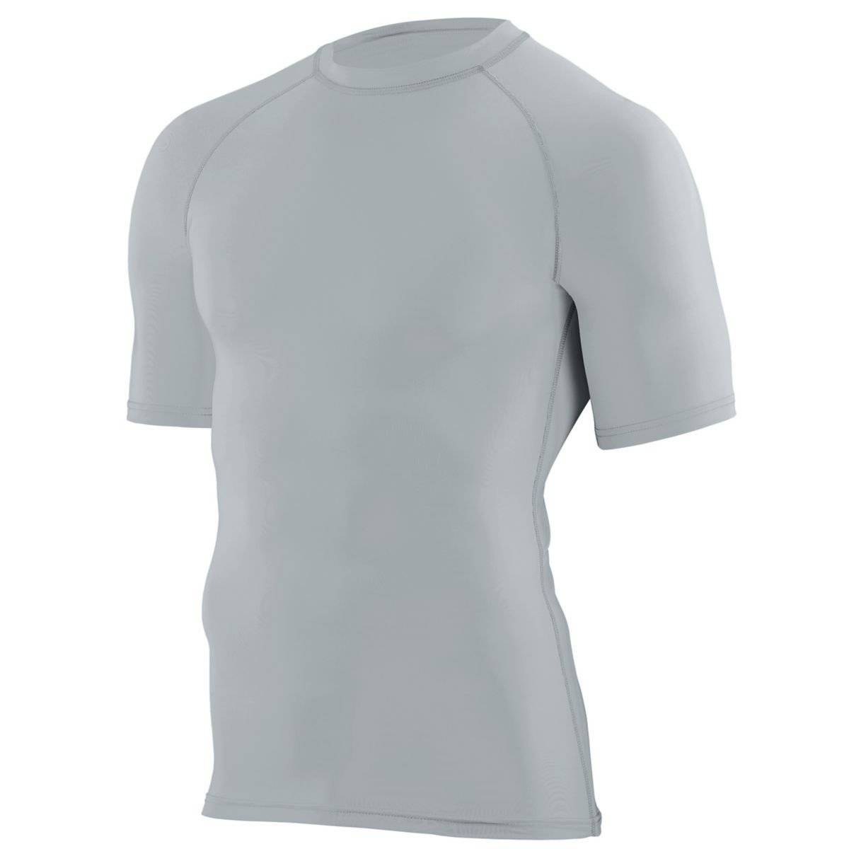 Augusta 2601 Hyperform Compression Short Sleeve Shirt - Youth - Lt Gy - HIT a Double