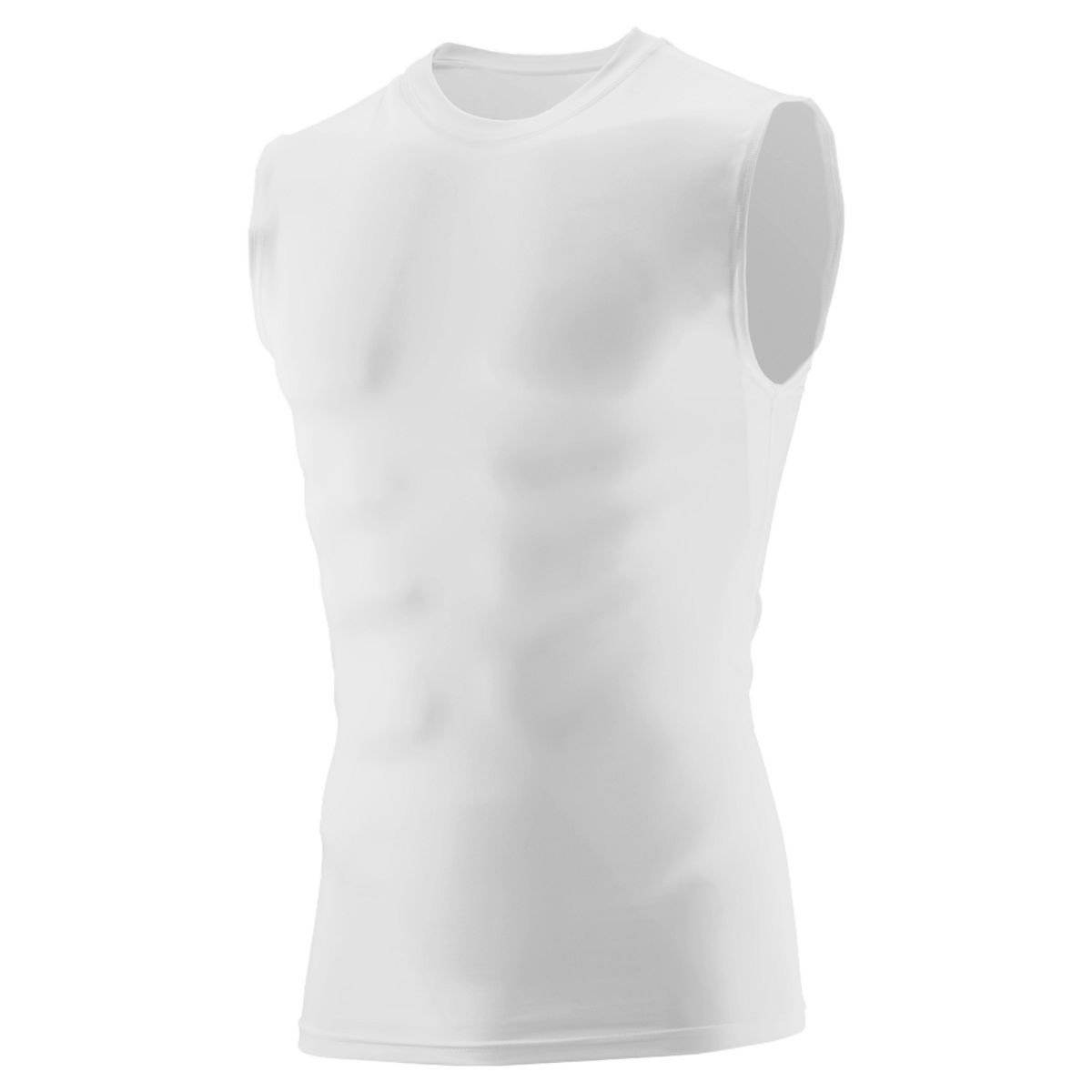 Augusta 2602 Sleeveless Compression Shirt - White - HIT a Double