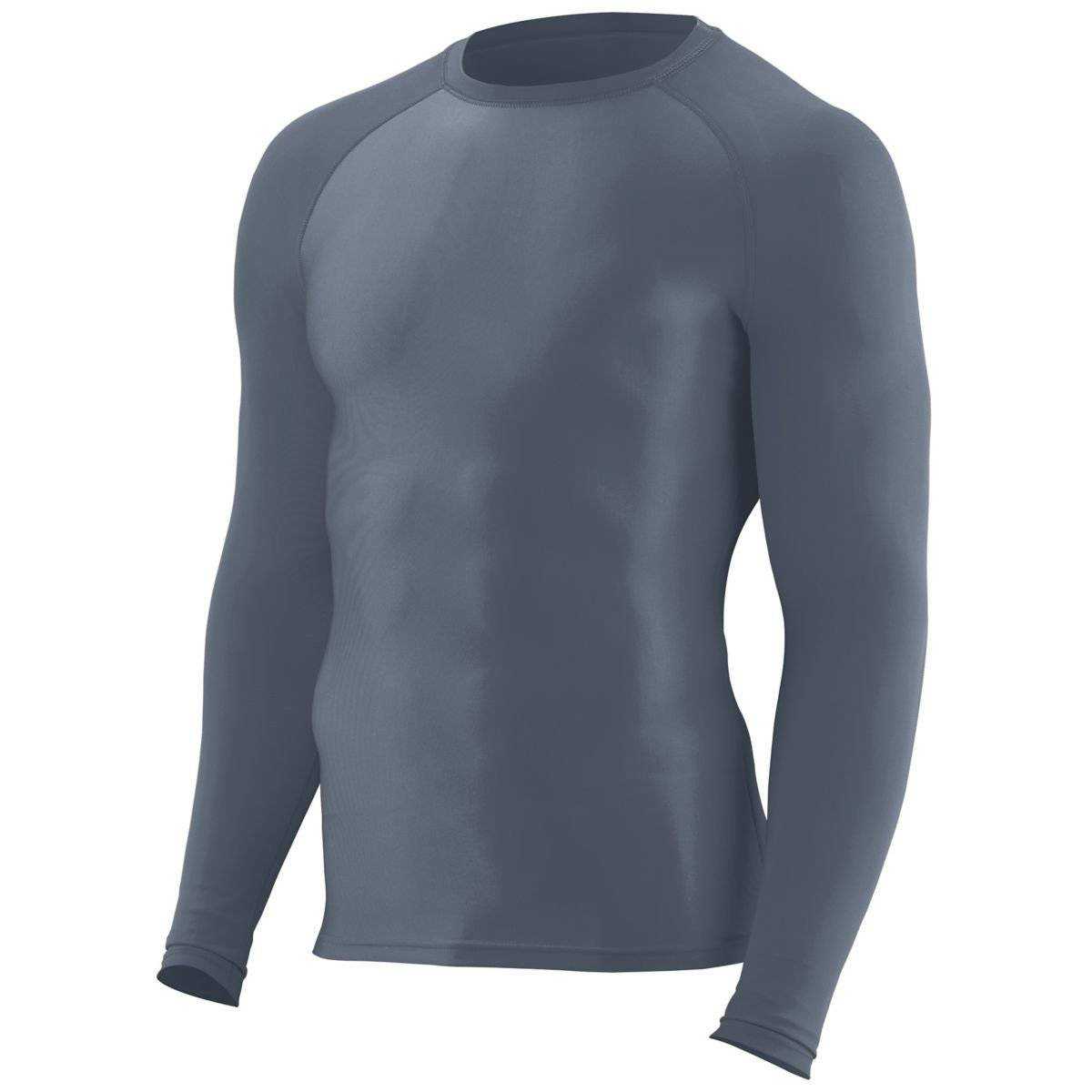Augusta 2604 Hyperform Compression Long Sleeve Shirt - Dark Gray - HIT a Double