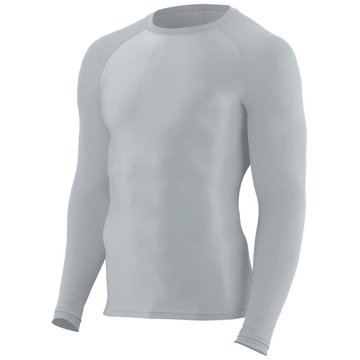 Augusta 2604 Hyperform Compression Long Sleeve Shirt - Light Gray - HIT a Double