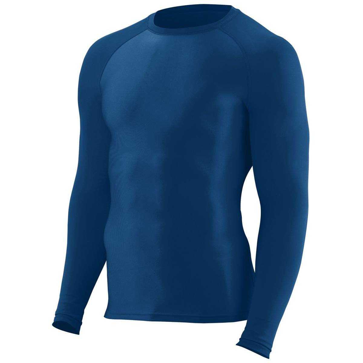 Augusta 2604 Hyperform Compression Long Sleeve Shirt - Navy - HIT a Double