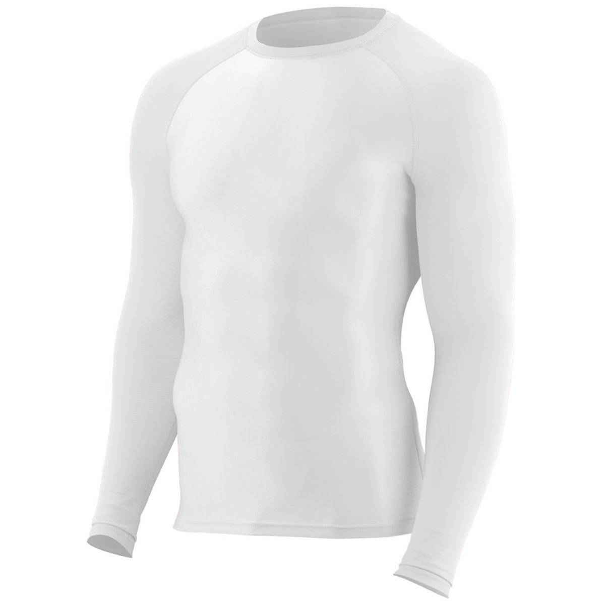 Augusta 2604 Hyperform Compression Long Sleeve Shirt - White - HIT a Double