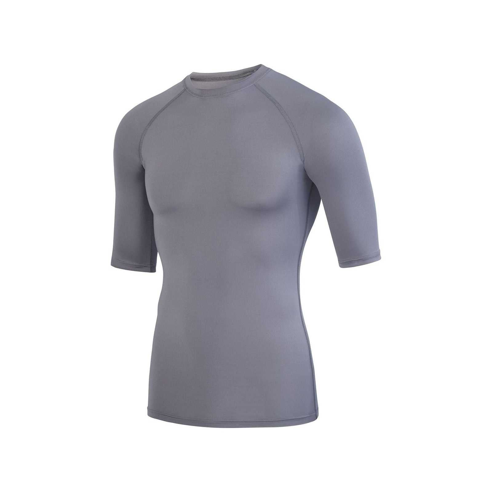 Augusta 2606 Hyperform Compression Half Sleeve Shirt - Graphite - HIT a Double