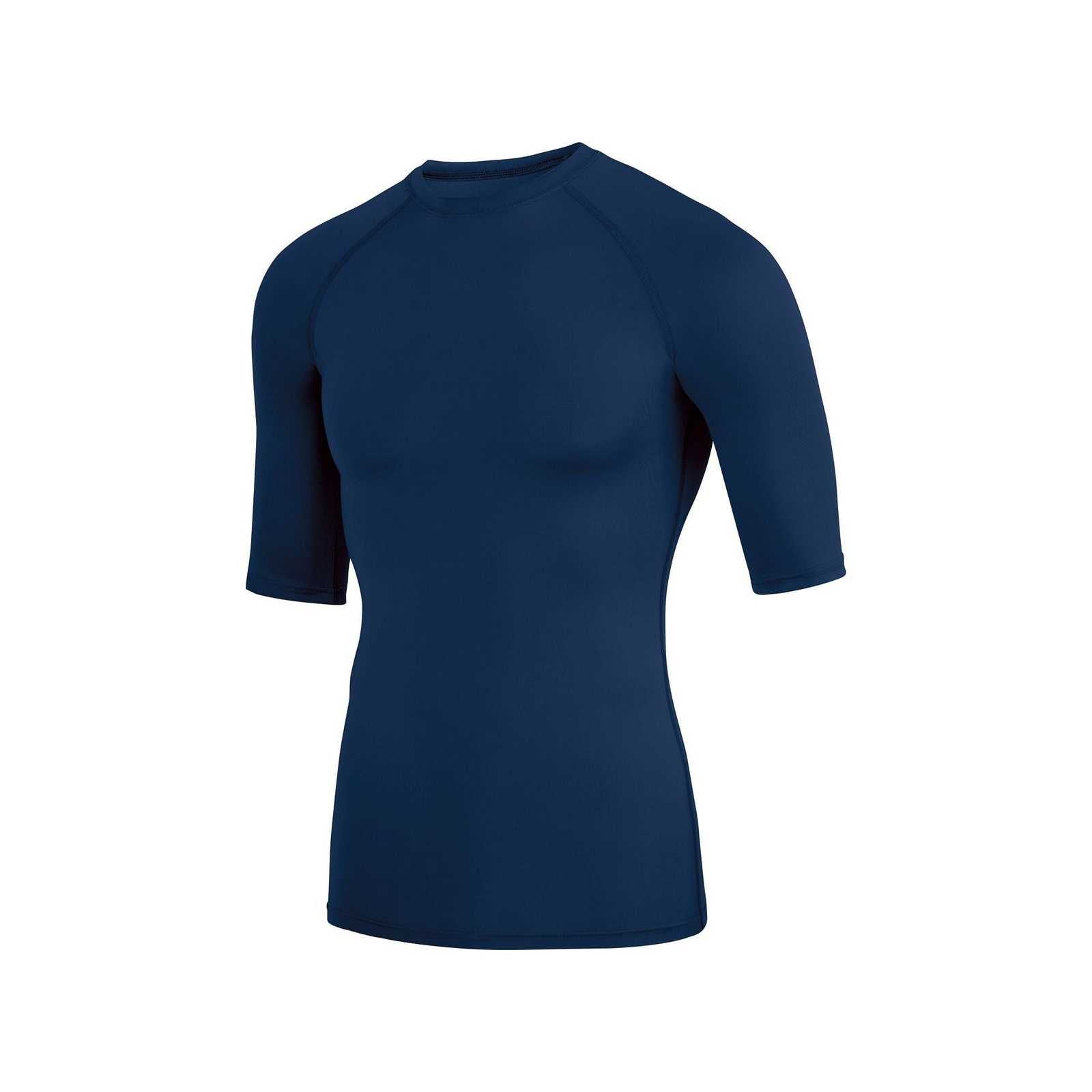 Augusta 2606 Hyperform Compression Half Sleeve Shirt - Navy - HIT a Double