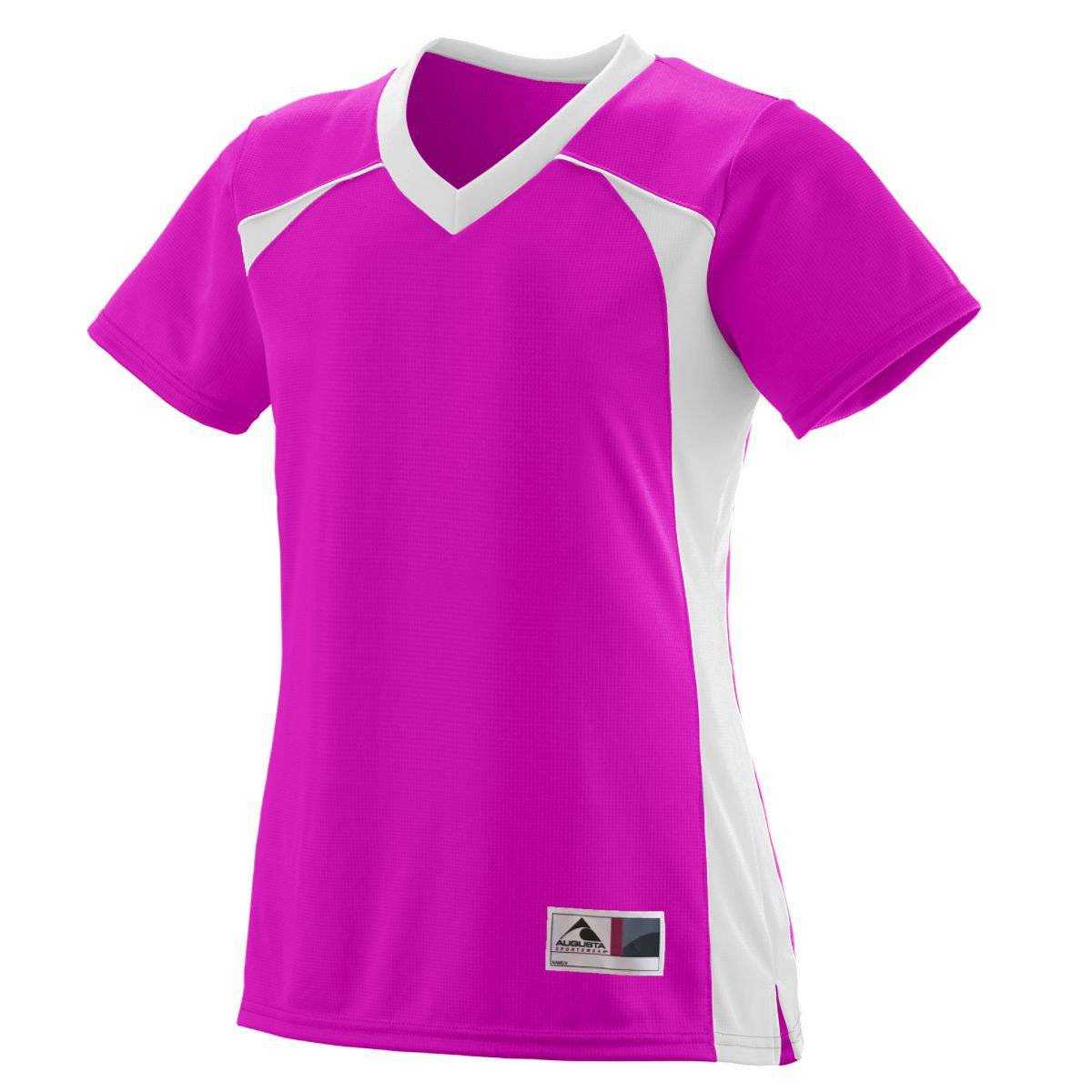 Augusta 262 Ladies Victor Replica Jersey - Pink White - HIT a Double