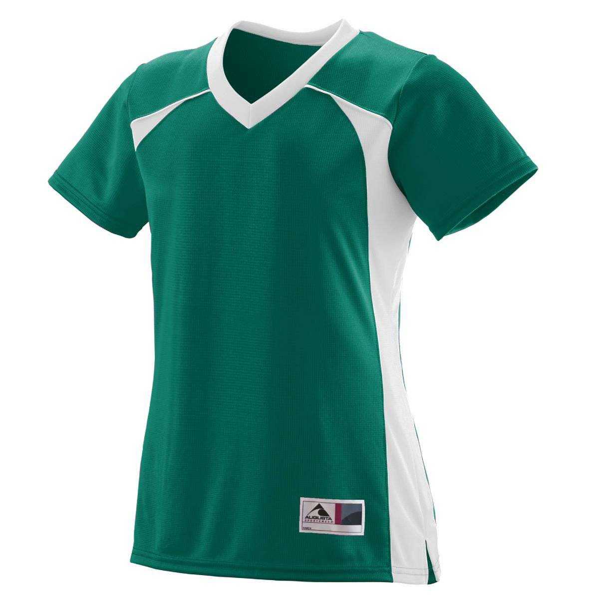 Augusta 263 Girls Victor Replica Jersey - Forest White - HIT a Double
