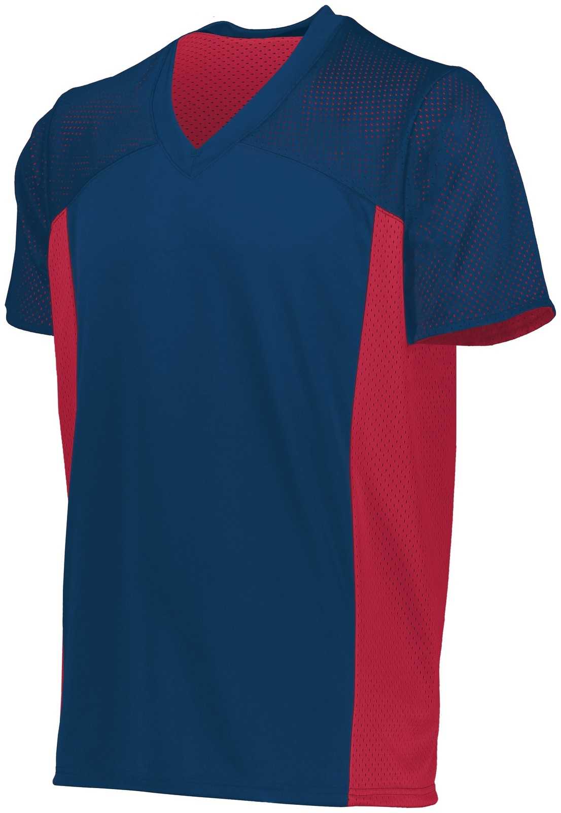 Augusta 264 Reversible Flag Football Jersey - Navy Scarlet - HIT a Double