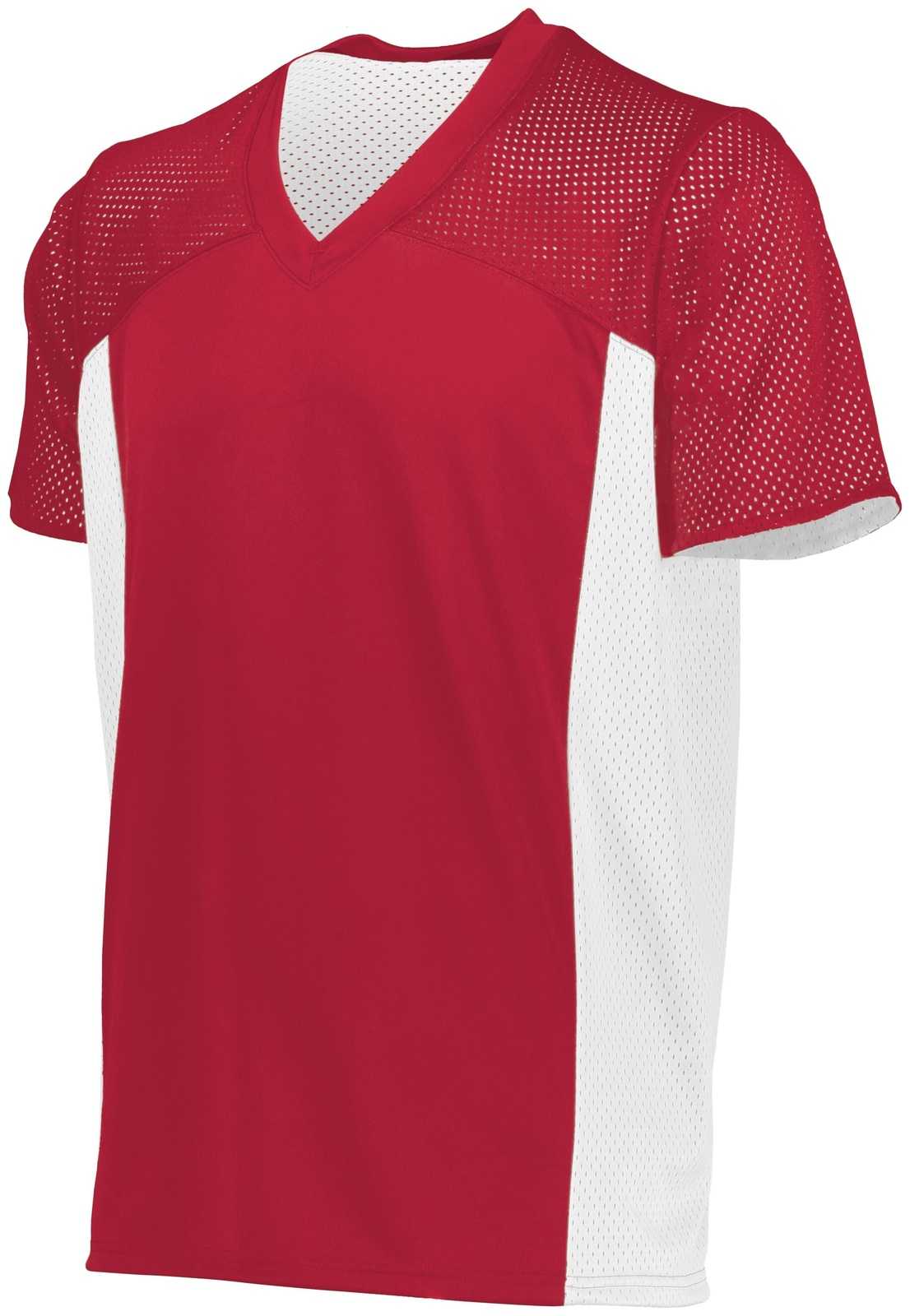 Augusta 265 Youth Reversible Flag Football Jersey - Scarlet White - HIT a Double