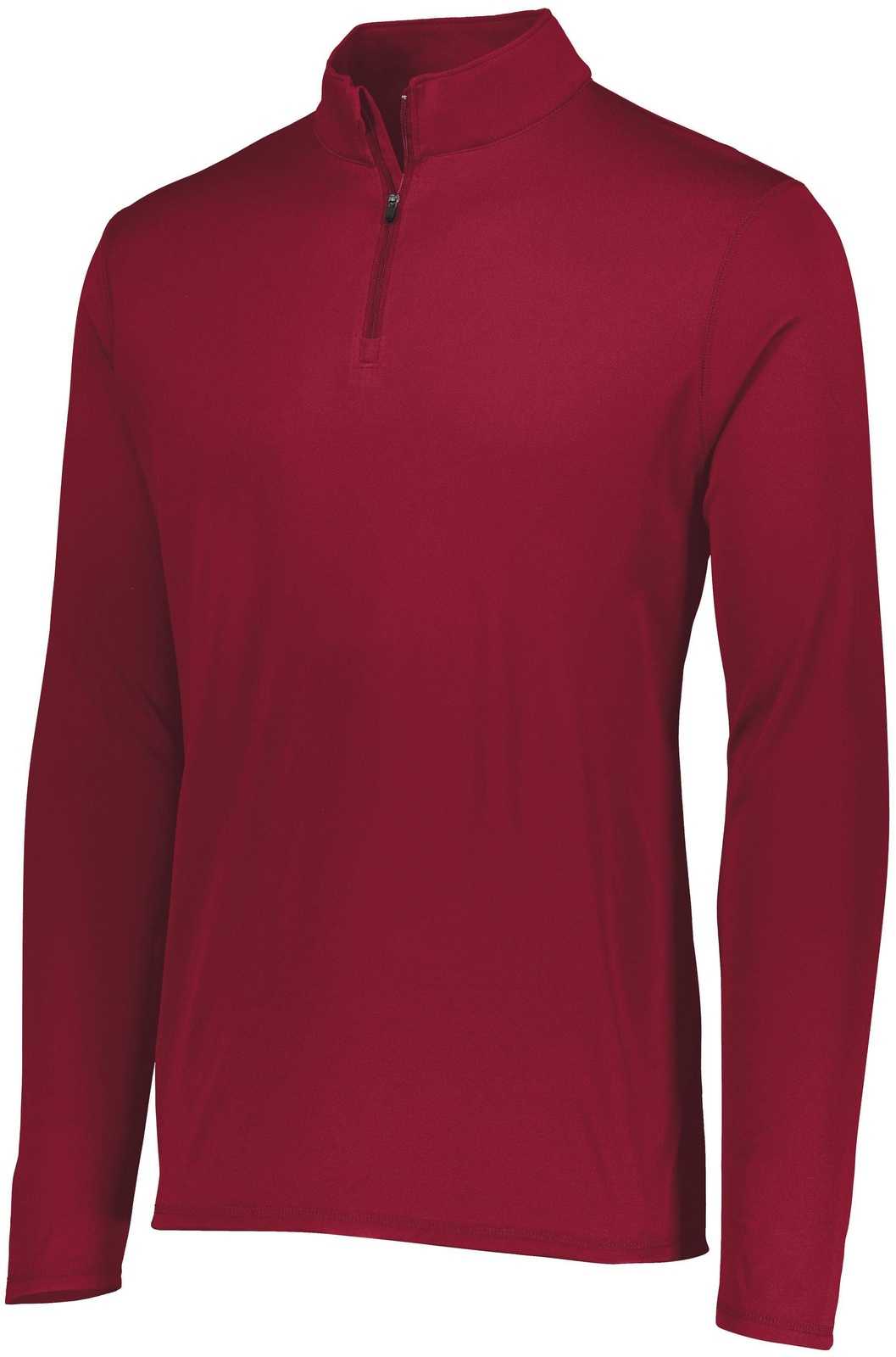 Augusta 2786 Youth Attain 1/4 Zip Pullover - Cardinal - HIT a Double