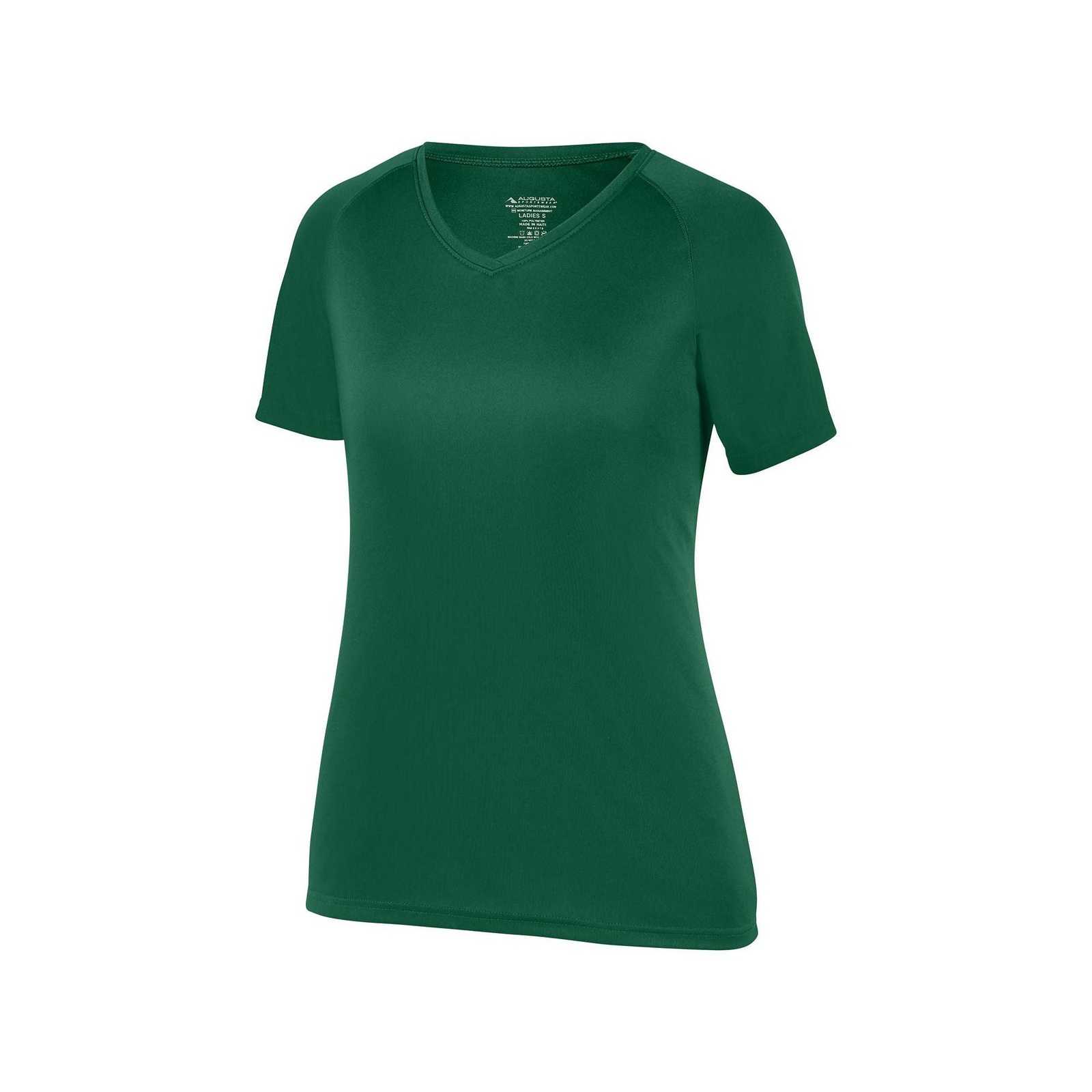 Augusta 2792 Ladies Attain Wicking Shirt - Dark Green - HIT a Double