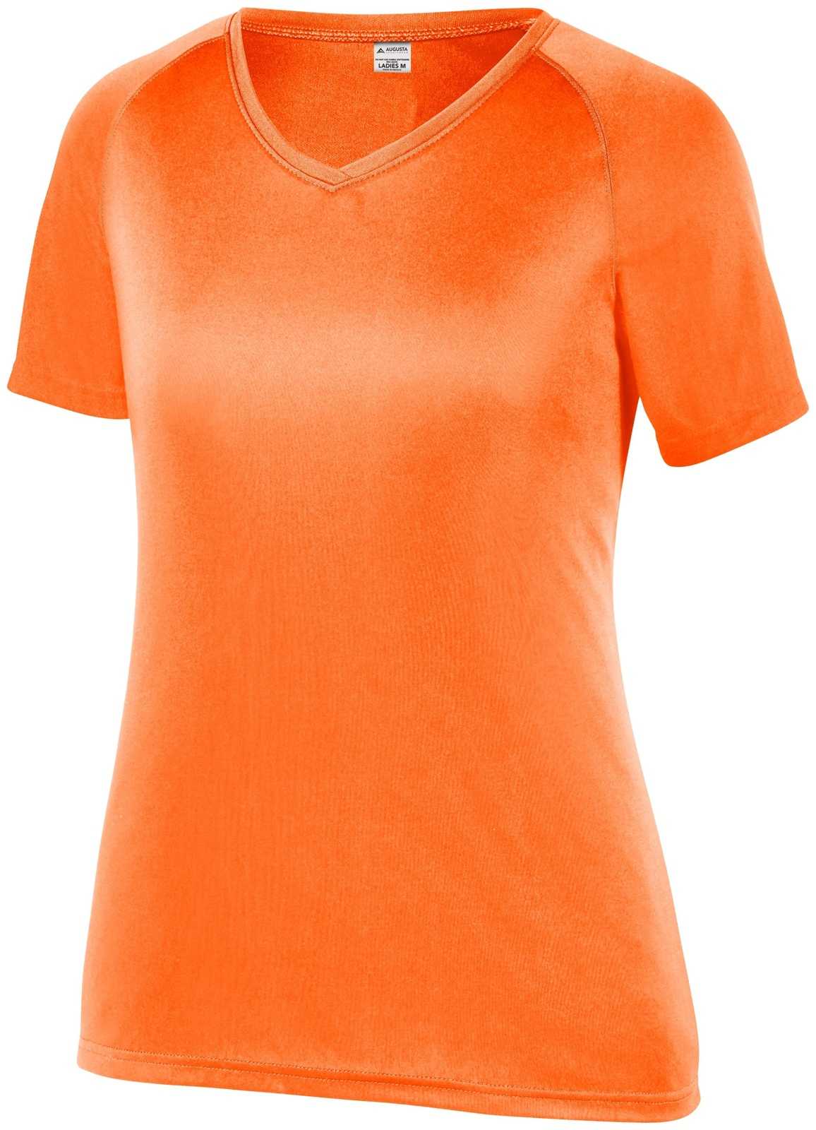 Augusta 2792 Ladies Attain Wicking Shirt - Electric Orange - HIT a Double