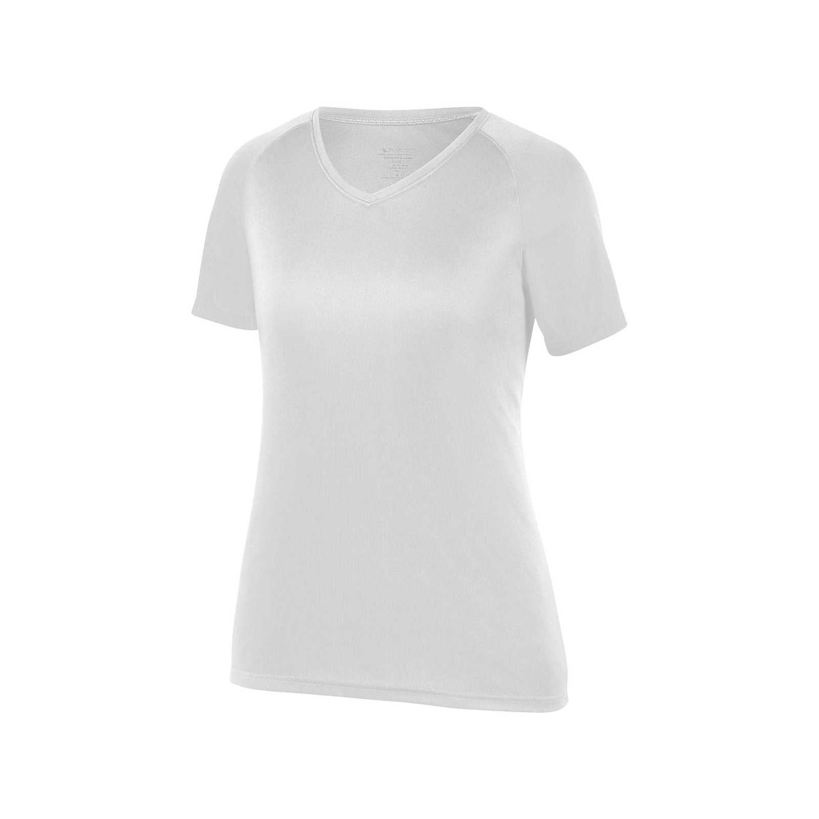 Augusta 2792 Ladies Attain Wicking Shirt - White - HIT a Double