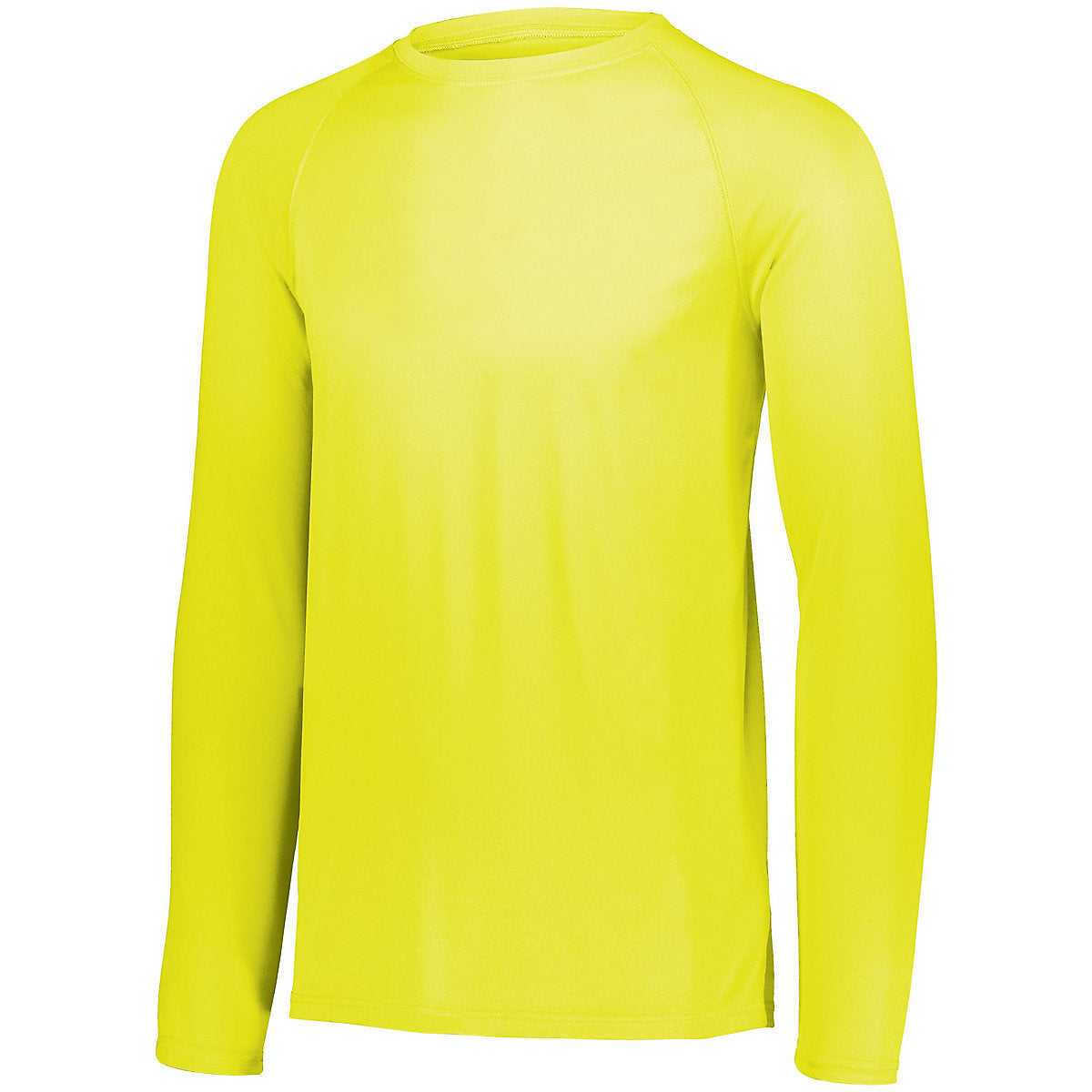 Augusta 2795 Attain Wicking Long Sleeve Shirt - Safety Yellow - HIT a Double
