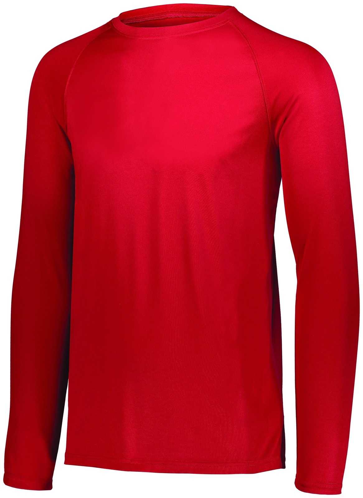 Augusta 2795 Attain Wicking Long Sleeve Shirt - Scarlet - HIT a Double