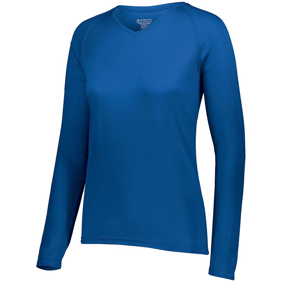 Augusta 2797 Ladies Attain Wicking Long Sleeve Shirt - Royal - HIT a Double