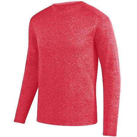 Augusta 2807 Kinergy Long Sleeve Tee - Red Heather - HIT a Double